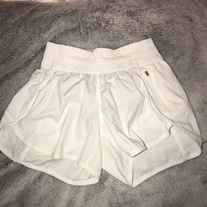 White lululemon tracker shorts